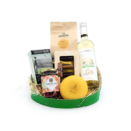 Texelse producten in een geschenkmand - Duinen