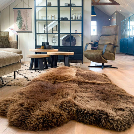 Bruine schapenvachtkleden