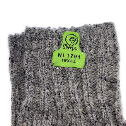 Skeepe wollen sokken van echt Texels schapenwol - Grijs