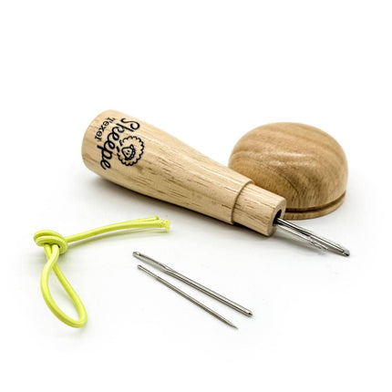 sokkenstopper met naalden en elastische band