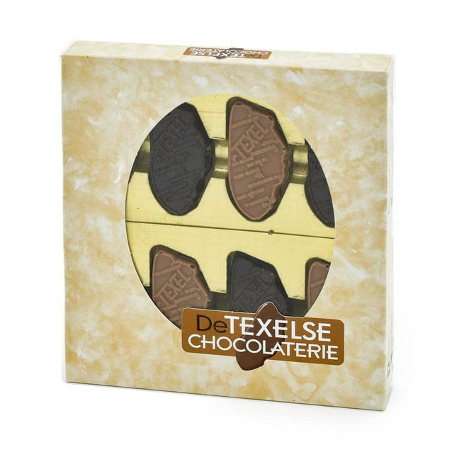 Texelse chocolaatjes assortiment – melk en puur – 16 stuks