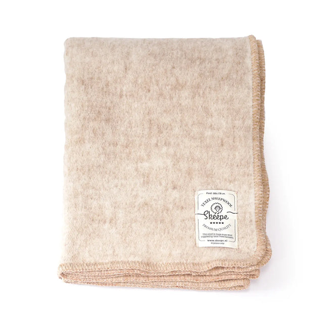 Wollen plaid beige Texel