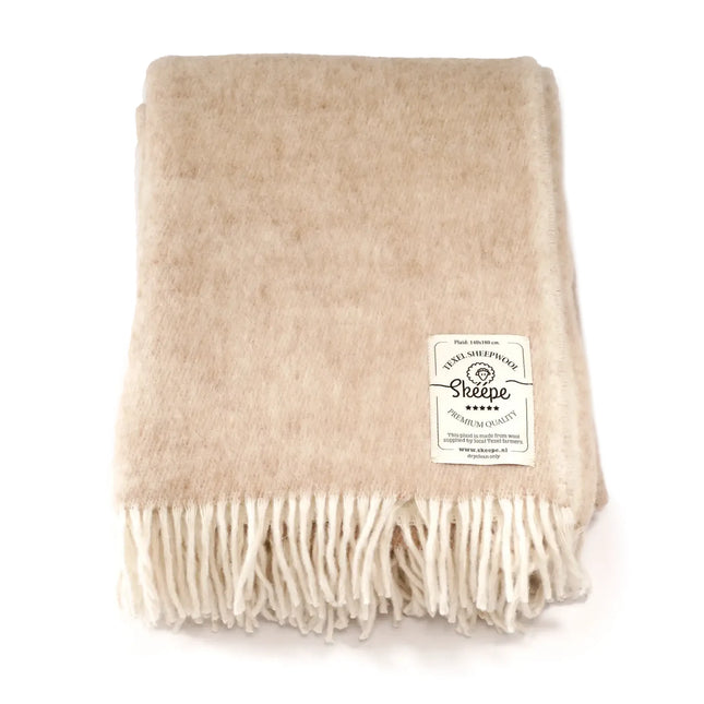 Wollen plaid groot van Texelse schapenwol