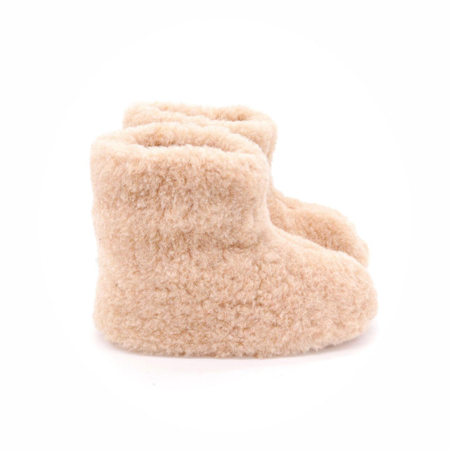 Wollen sloffen beige