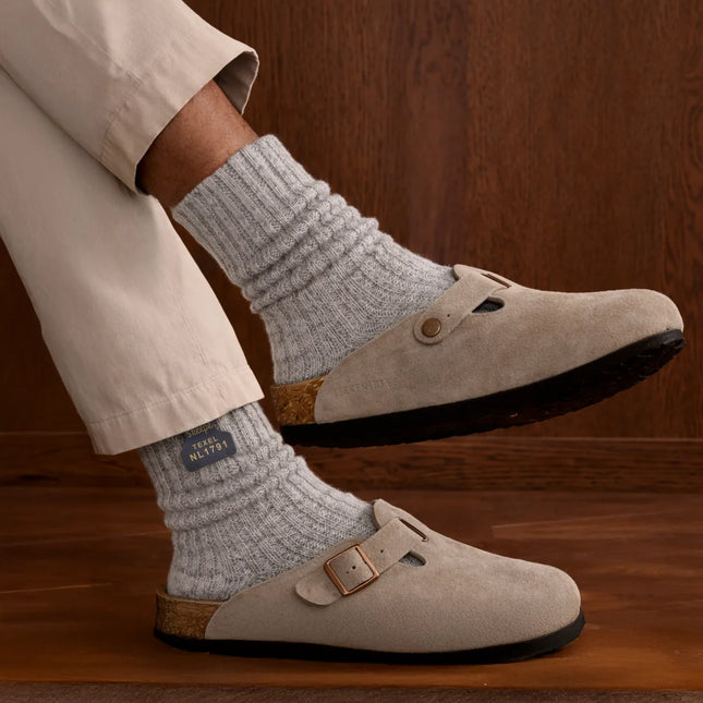 Geitenwollen sokken - Grijs - heren