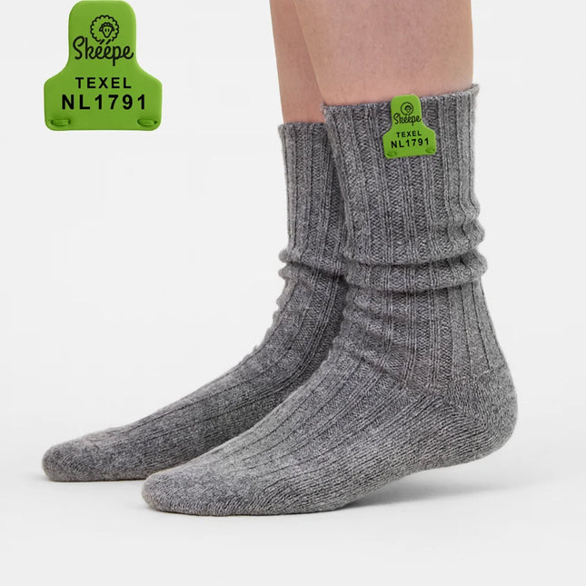 Grijze wollen sokken Green label