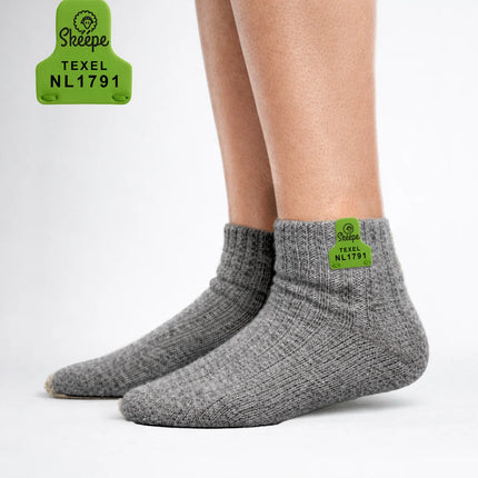 Grijze wollen sokken - kort