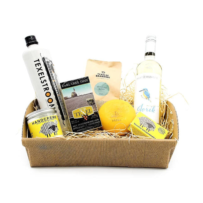 Geschenkmand met Texelse Producten - Kaap Skil