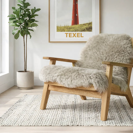 licht taupe schapenvacht