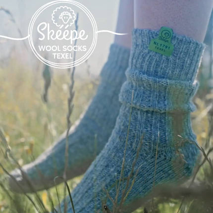 Beige wool Socks by Skéépe Texel - Long knee socks - Size 42-46