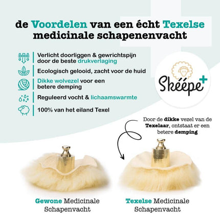 Texelse medicinale schapenvacht extra demping