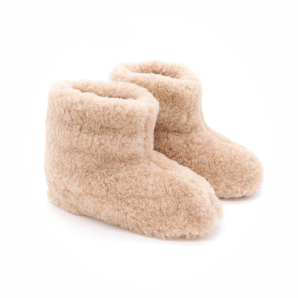 Beige sloffen warm