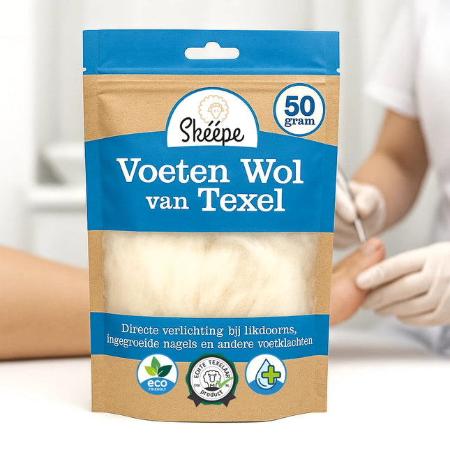 Voetenwol, pedicure wol texel