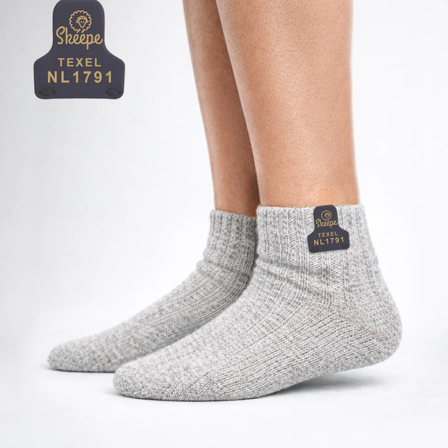 Enkelsokken wol - heren - grijs