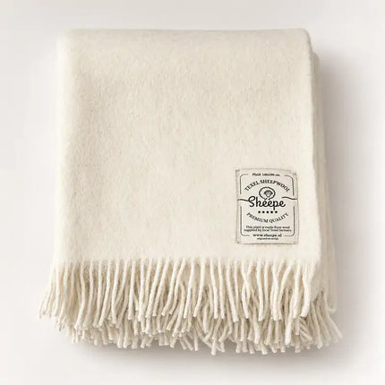 Wollen plaid wit Texel Skeepe