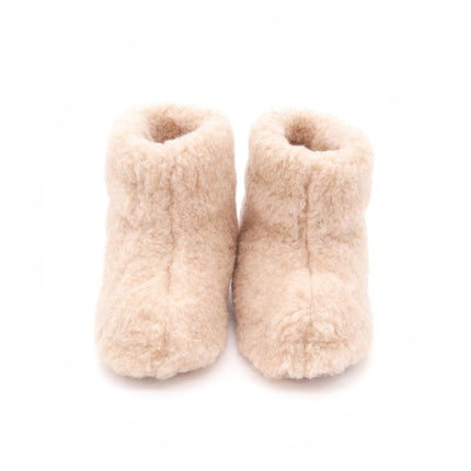 Chaussons en laine Texel Beige