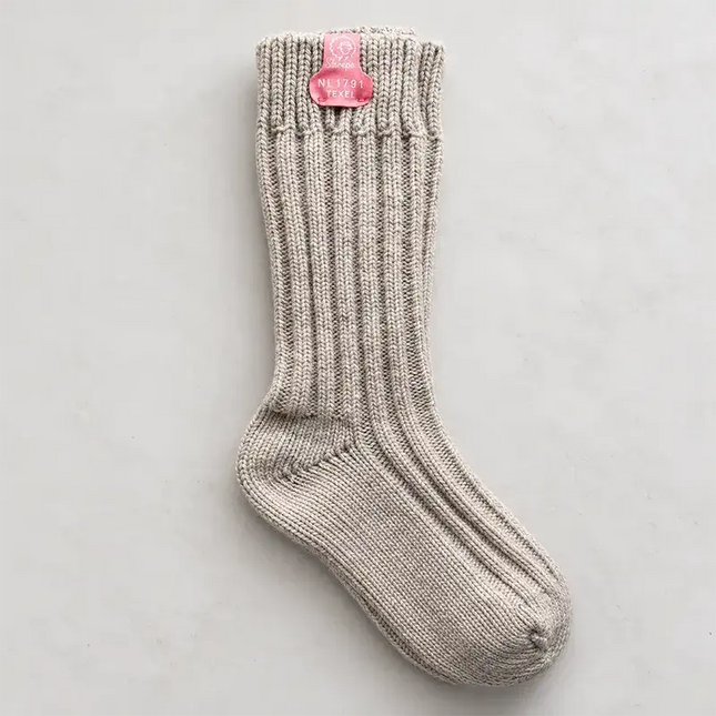 beige wollen dames sokken